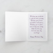 Pastel Purple Iris Carte de fête des mères (Intérieur)