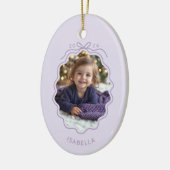Pastel Purple Photo Simple Bow Ornement (Gauche)
