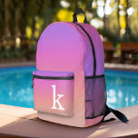 Pastel Purple Pink Coral Gradient - énorme monogra<br><div class="desc">Un dégradé de couleurs pastel avec des tons violets,  roses et coraux. Une énorme initiale est dans la poche. Vous pouvez ajouter un nom,  un monogramme ou un autre texte personnalisé. Si vous avez besoin de déplacer l'art autour,  cliquez sur le bouton personnaliser pour apporter des modifications.</div>