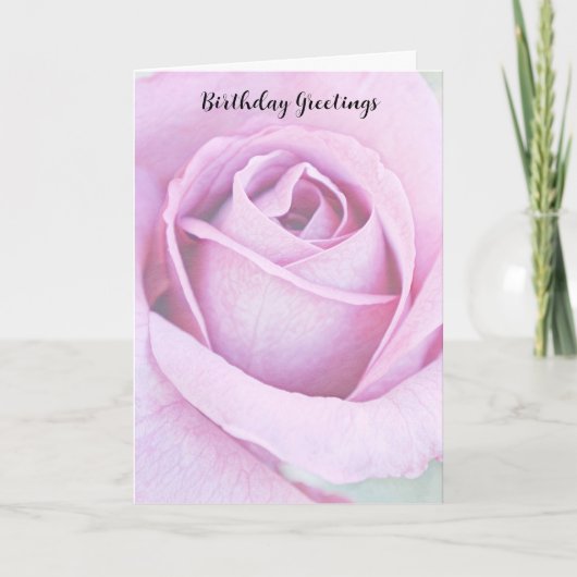 Pastel Purple Rose Flower Carte d'anniversaire (Devant)