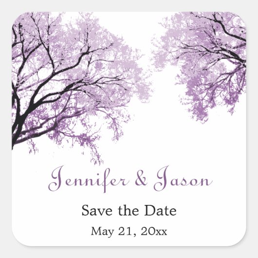 Pastel Purple Trees - Enregistrer les stickers Dat (Devant)