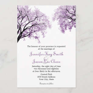Pastel Purple Trees - Invitations de mariage