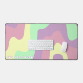 Pastel Purple Vert Abstrait Lignes Motif Slogan (Clavier et souris)