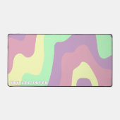 Pastel Purple Vert Abstrait Lignes Motif Slogan (Recto)