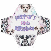 Pastel Purple Watercolor Dalmatian Puppy Birthday (Plat)