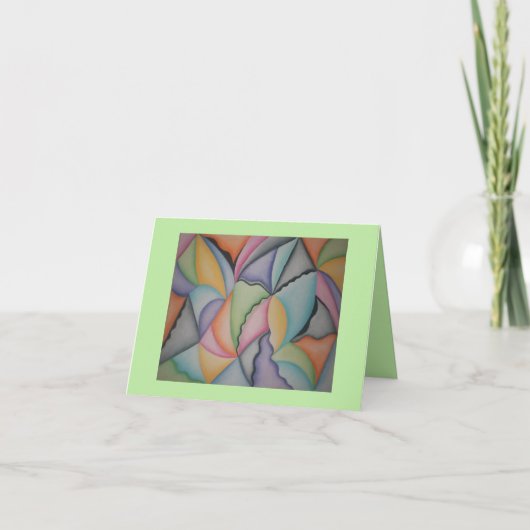  Pastel Pyramides Notecard Kaart (Voorkant)