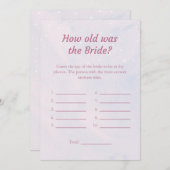 Pastel Quel âge avait la carte de jeu de douche de (Devant / Derrière)