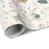 Pastel Rabbits Pattern | Easter Wrapping Paper Cadeaupapier (Rol Hoek)
