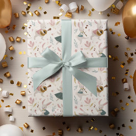 Pastel Rabbits Pattern | Easter Wrapping Paper Cadeaupapier