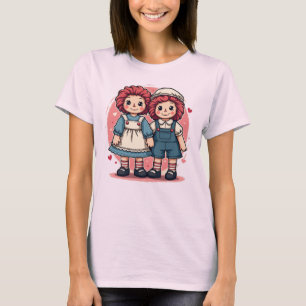 Pastel Raggedy Ann & Andy T-shirt voor Vrouwen