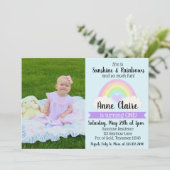 Pastel Rainbow 1er Invitation anniversaire (Debout devant)