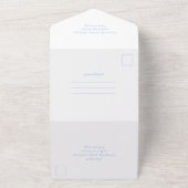 Pastel Rainbow All in One Wedding Invite Uitnodiging (Buitenkant)