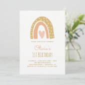 Pastel Rainbow Anniversaire Cartes d'invitation (Debout devant)
