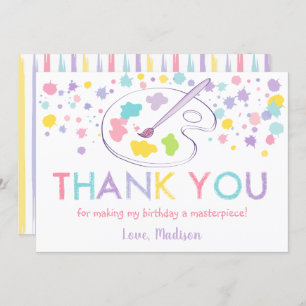 Pastel Rainbow Art Party Anniversaire Carte de rem