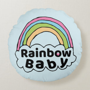 Pastel Rainbow Baby Birth Blessing Birth Mirakel Rond Kussen