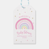 Pastel Rainbow Baby shower Favor Cadeaulabel (Achterkant)
