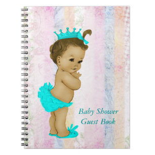 Pastel Rainbow Baby shower gastenboek Notitieboek