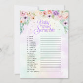 Pastel Rainbow Baby shower Mot Déambule Carte de j (Devant)