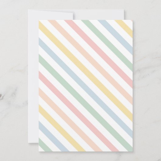 Pastel Rainbow Baby shower par Mail Invitation (Dos)