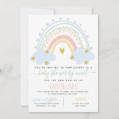 Pastel Rainbow-Baby shower per post Kaart (Voorkant)