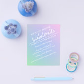 Pastel Rainbow Bachelorette Party Flyer (Enkel)