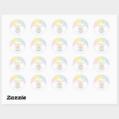 Pastel Rainbow Balloon Sticker d'anniversaire Étiq (Feuille)