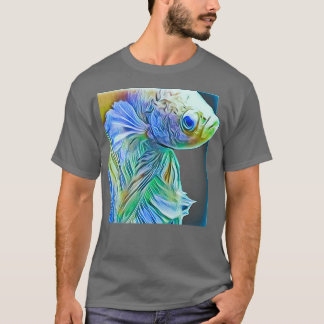 Pastel Rainbow Betta Fish Aquarium Fantasy Dreams T-shirt