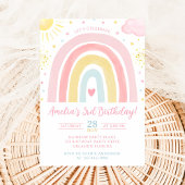 Pastel Rainbow Birthday Invitation