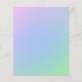 Pastel Rainbow Birthday Party Flyer (Achterkant)