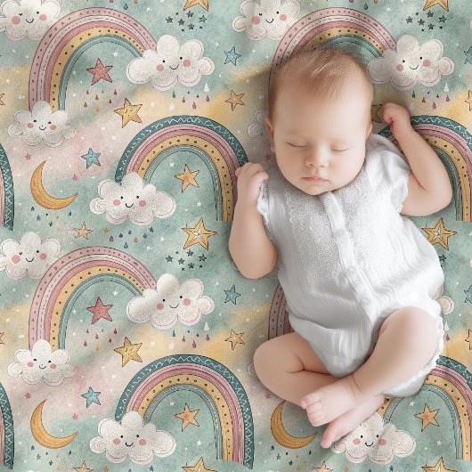 Pastel Rainbow Blanket Soft Gift Baby’s Arrival Fleece Deken
