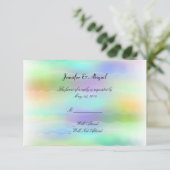 Pastel Rainbow Bride Mariage Carte de réponse (Debout devant)