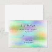 Pastel Rainbow Bride Mariage Carte de réponse (Devant / Derrière)