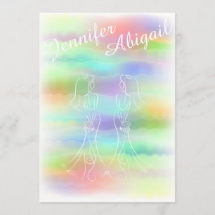 Pastel Rainbow Brides Gay Weddenschap Kaart