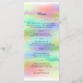 Pastel Rainbow Brides Wedding Menu (Voorkant)
