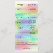Pastel Rainbow Brides Wedding Programma (Achterkant)