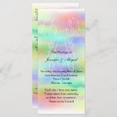 Pastel Rainbow Brides Wedding Programma (Voorkant / Achterkant)