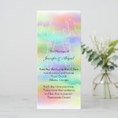 Pastel Rainbow Brides Wedding Programma (Staand voorkant)