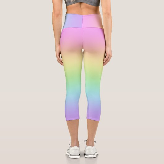 Pastel Rainbow Capri Leggings (Verso)