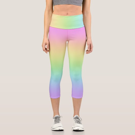 Pastel Rainbow Capri Leggings (Recto)