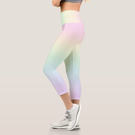 Pastel Rainbow Capri Leggings (Gauche)