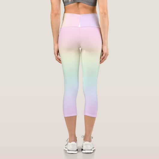 Pastel Rainbow Capri Leggings (Verso)