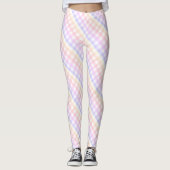 Pastel Rainbow Checkerboard Leggings (Voorkant)