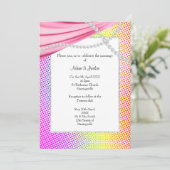 PASTEL RAINBOW CIRCUS WEDING KAART (Staand voorkant)