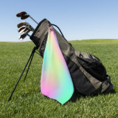 Pastel Rainbow Colors Abstract Blur Gradient Schad Golfhanddoek (Groen)