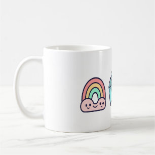 Pastel Rainbow Crystal Goede Vibes Mok