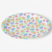 Pastel Rainbow Crystals Patroon Papieren Bordje (Gekanteld)
