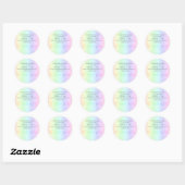 Pastel Rainbow Custom Business Dank u Ronde Sticker (Vel)