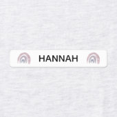 Pastel Rainbow Custom Name School Kinder Kleding Labels (Design 1)