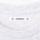 Pastel Rainbow Custom Name School Kinder Kleding Labels (Aangebracht)