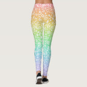 Pastel Rainbow Doodles Leggings (Dos)